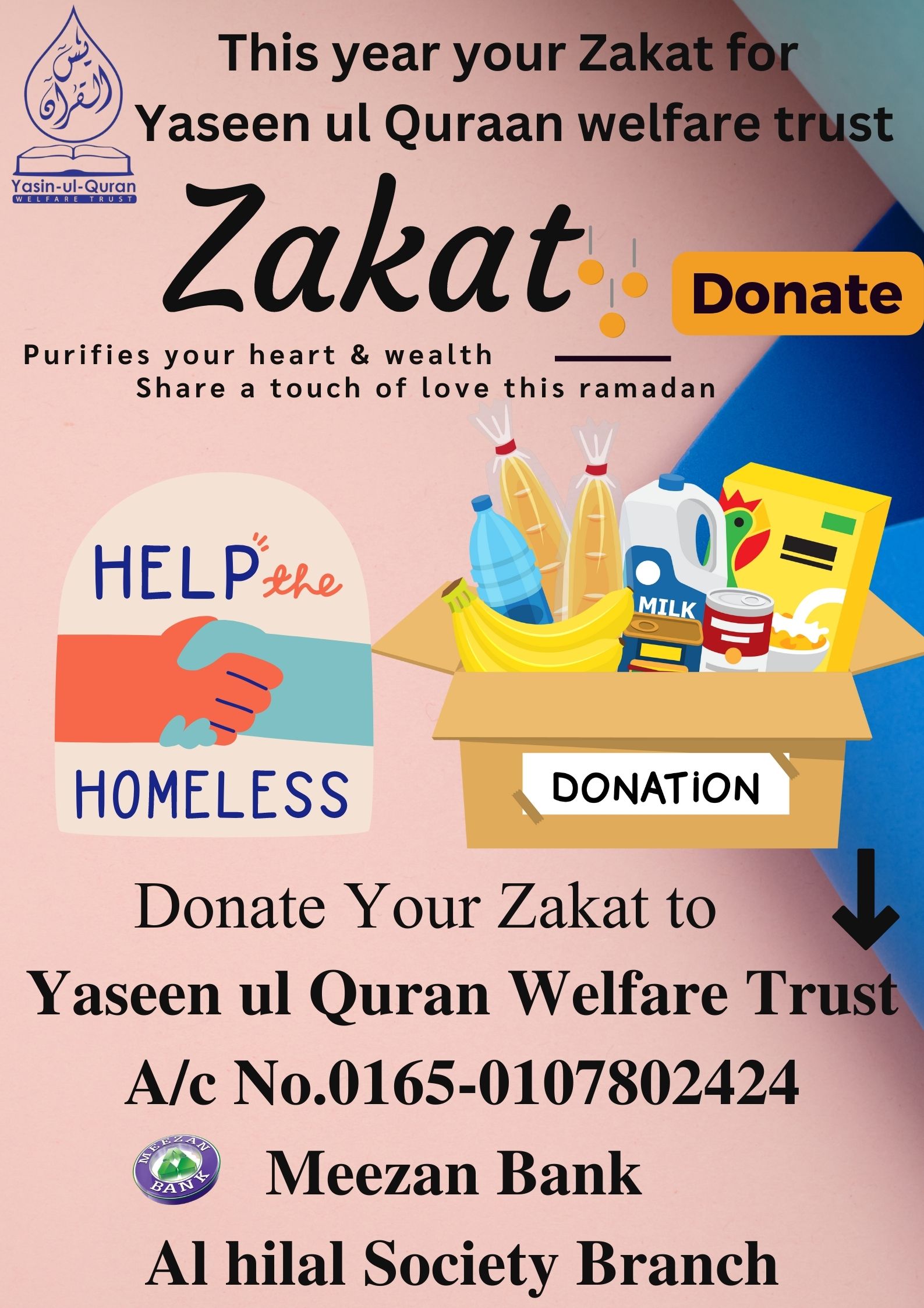 This year your zakat for yasin ul quran welfare trust